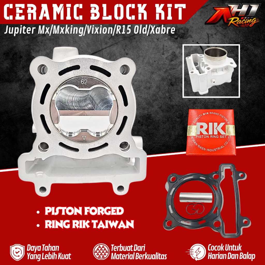 Boring blok seher ceramic keramik AH1 RACING bore up jupiter mxking mx old mx new vixion old r15 v2 