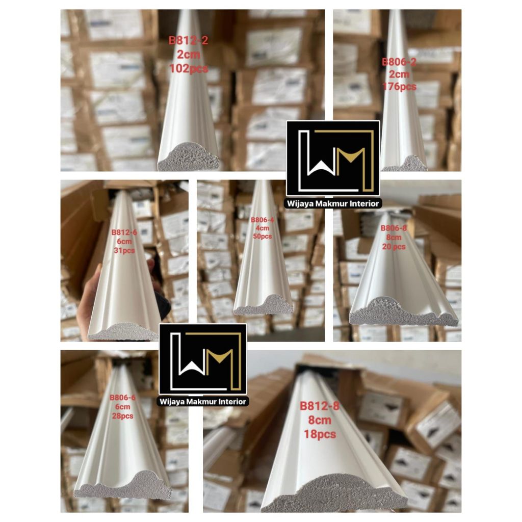 List Wall Moulding PVC 3m / List Dinding Dekorasi
