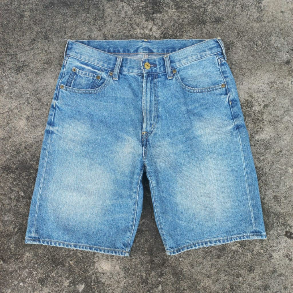 Uniqlo GU Short Pants Denim Blue Wash Celana Pendek Jeans