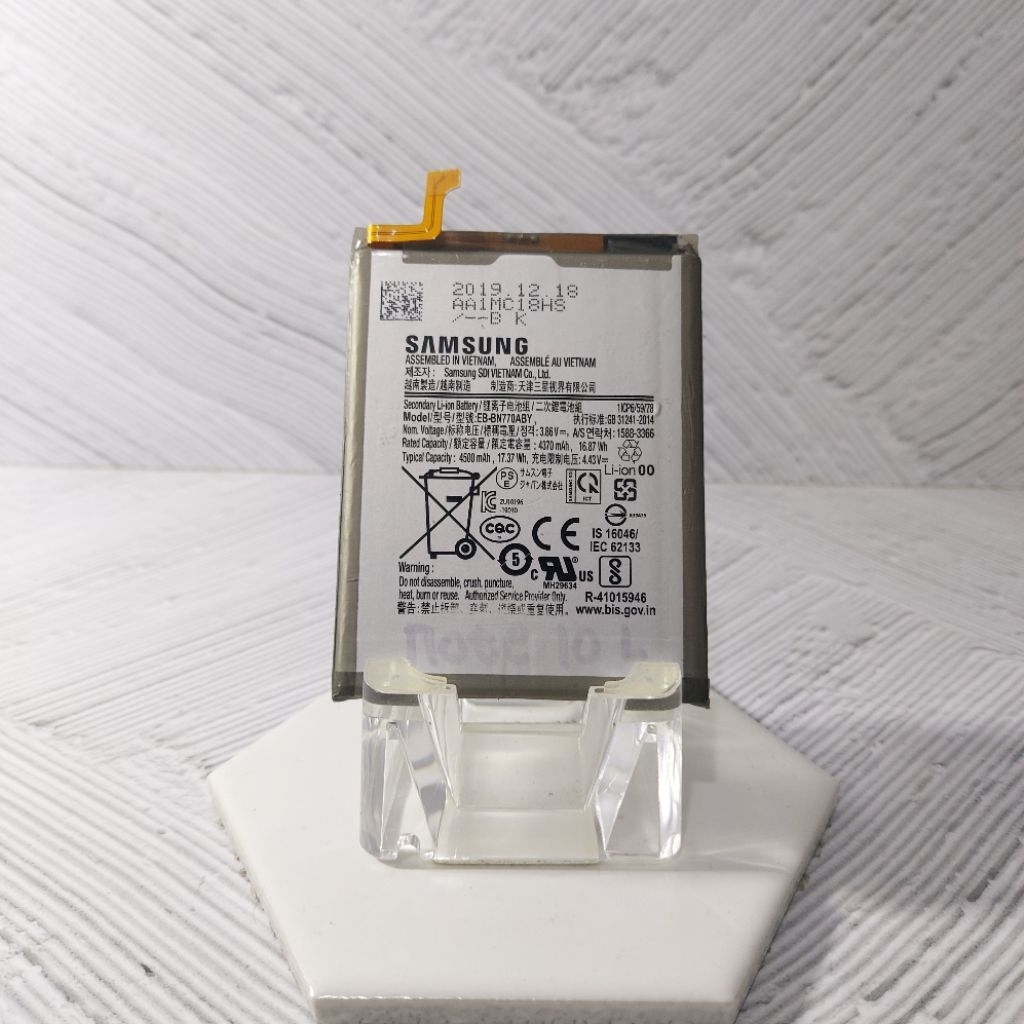 BATERAI BATTERY BATRE SAMSUNG GALAXY NOTE 10 LITE | EB-BN770ABY | ORIGINAL BEKAS COPOTAN