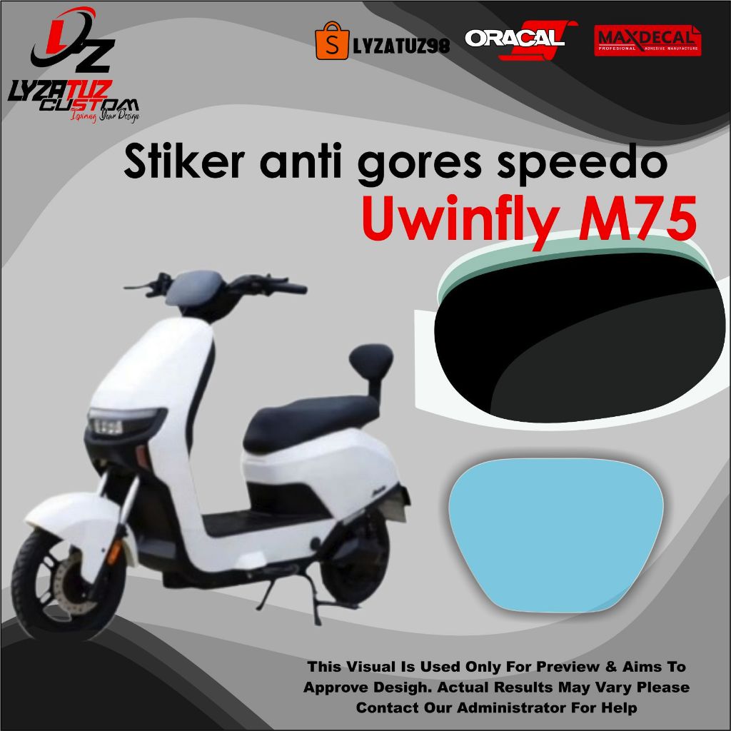 Sticker anti gores speedometer sepeda listrik Uwinfly M75 & T75 STICKER SPEDOMETER UWINFLY M75 & T75