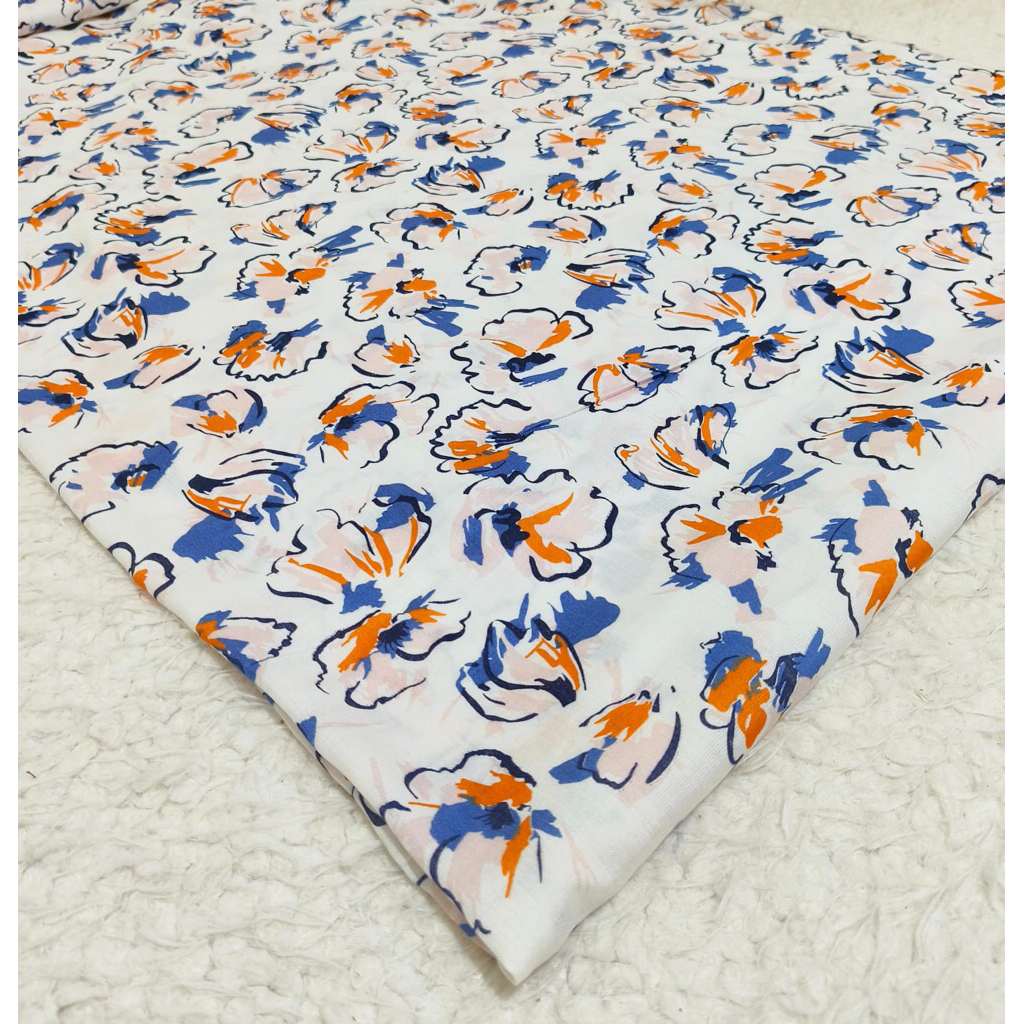 Katun Rayon Viscose | Katun Rayon Lembut Kain Rayon Motif Bahan Katun Rayon Meteran Rayon Motif Rayo