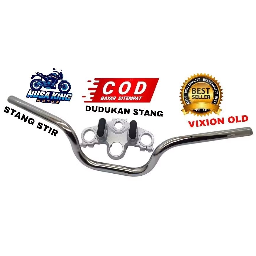 STANG STIR + DUDUKAN STANG VIXION OLD STANG SET SEGITIGA ATAS VIXION OLD