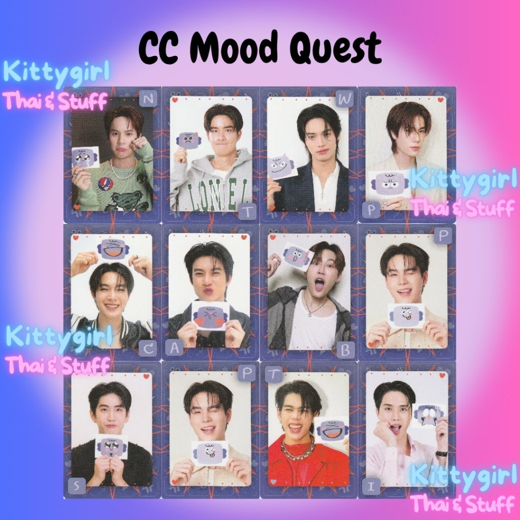 (FREE PACKING) Official Collectible Card GMMTV Mood Quest Boy
