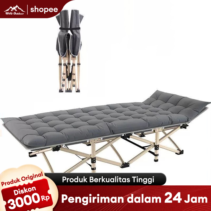 WTHB Outdoor  Tempat Tidur Lipat Portabel Dengan Kasur Empuk