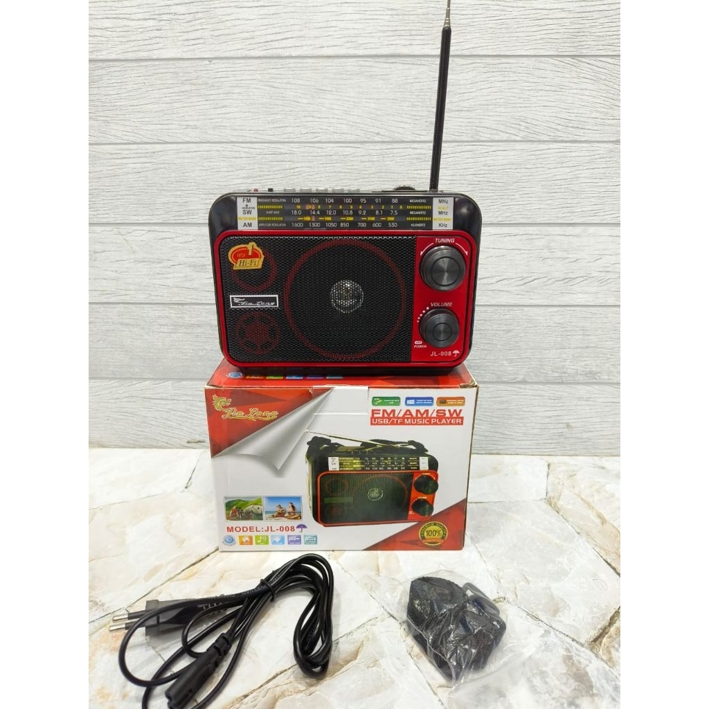 Radio JIN LONG JL-008 Bluetooth Memory USB AM/FM/SW / Speaker Radio Bluetotth JIN LONG