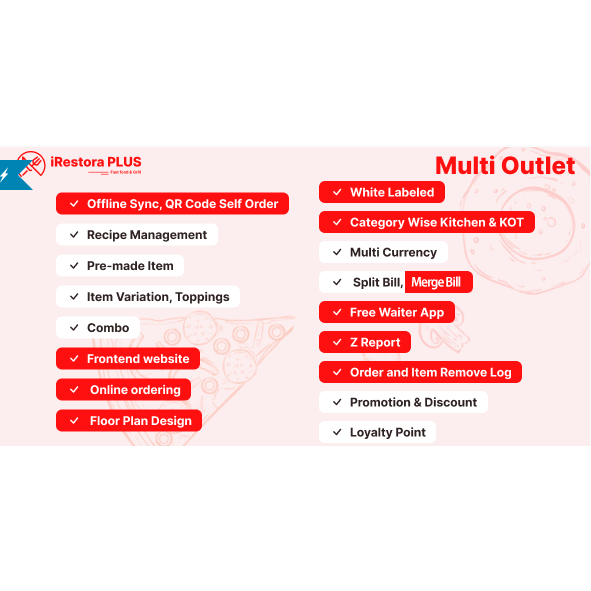 iRestora PLUS Multi Outlet – Next Gen Restaurant POS