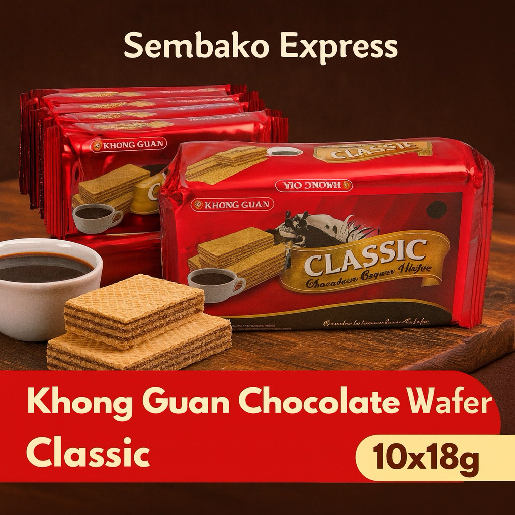 

Khong Guan Wafer Classic Coklat 10x18g