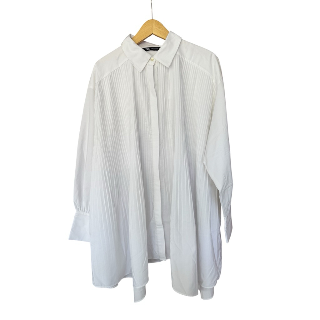 atasan zara putih new