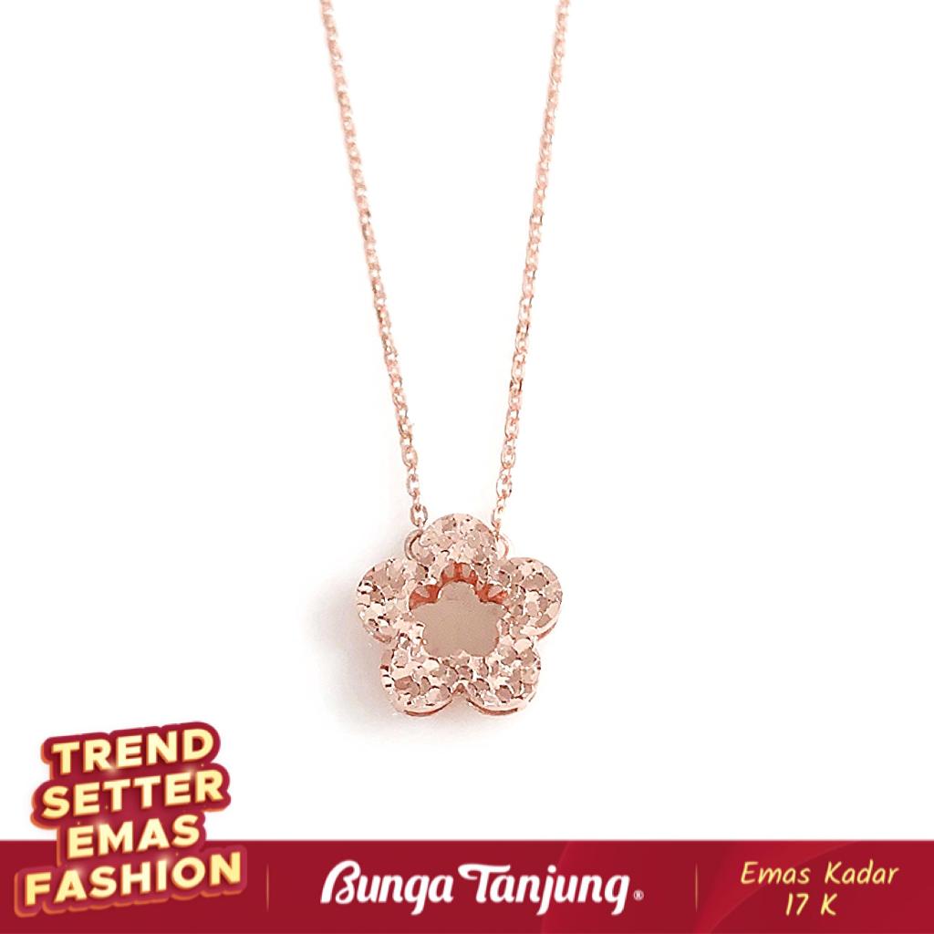 KALUNG RANTAI SHIMMER FLOWER - EMAS 17K - BUNGA TANJUNG GOLD