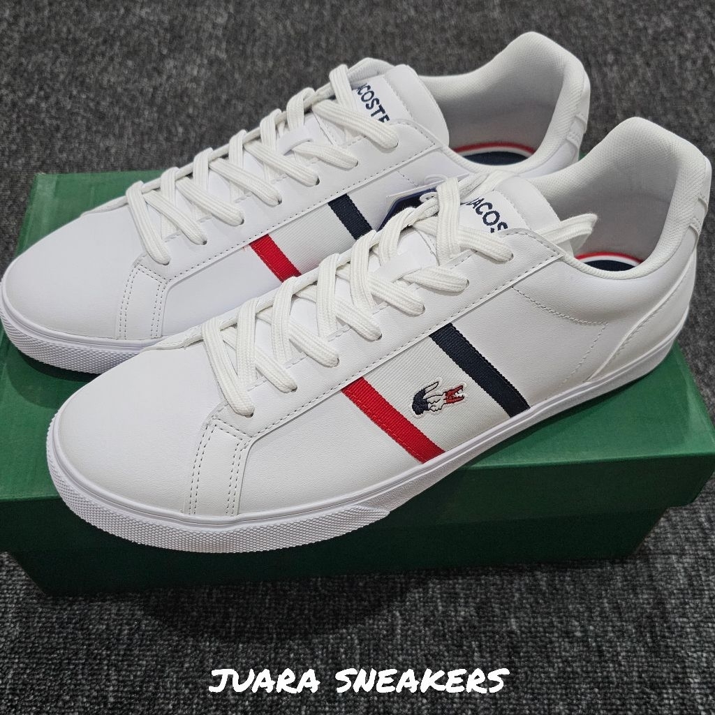 Sepatu Sneakers Pria Lacoste Lerond Pro Tri White Original BNIB