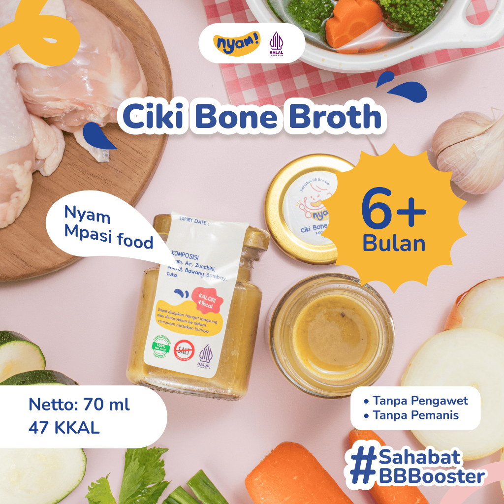 

NYAM BABY FOOD CIKI BONE BROTH | Kaldu MPASI Tinggi Protein untuk Bayi | BB BOOSTER | HOMEMADE