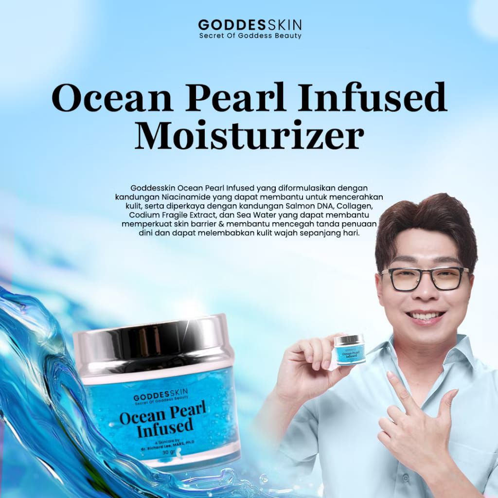 Goddesskin - OCEAN PEARL INFUSED MOISTURIZER BPOM ORIGINAL by Dr. Richard Lee Klinik Athena| Krim Pe