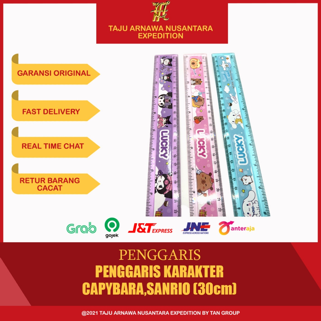 

PENGGARIS 30 CM KARAKTER / PENGGARIS CAPYBARA / PENGGARIS KORUMI / PENGGARIS CINAMONROLL / PENGGARIS SANRIO