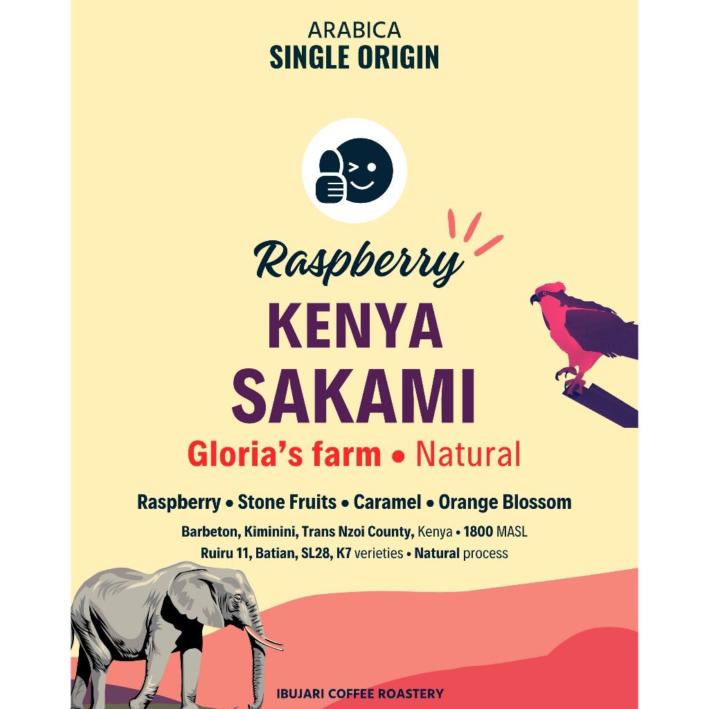 

Kenya Sakami Natural • Biji Kopi Arabika Filter Manual Brew Arabica Roasted Coffee Beans Roastery