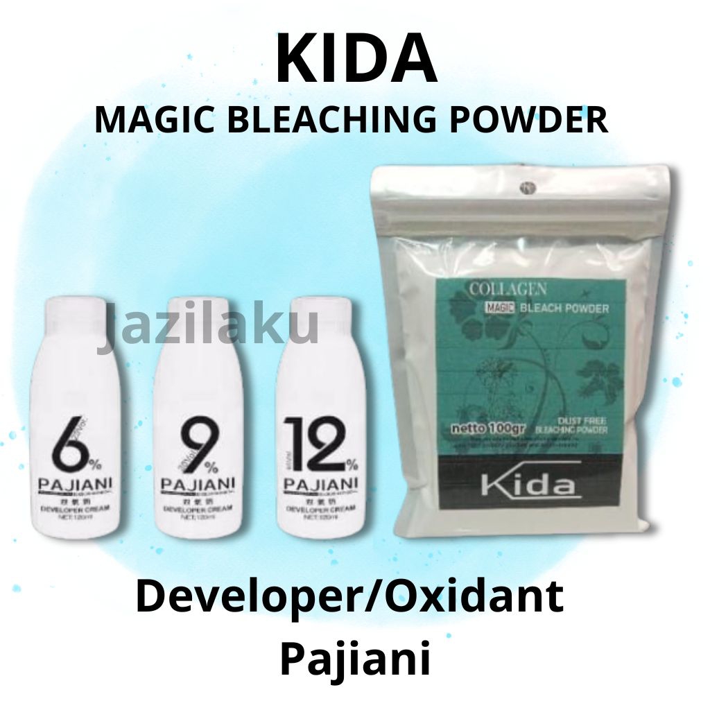 BLEACHING PUTIH Kida + Pajiani Bleaching Rambut Original GRADE PREMIUM BLEACH POWDER KOREAN Bisa COD