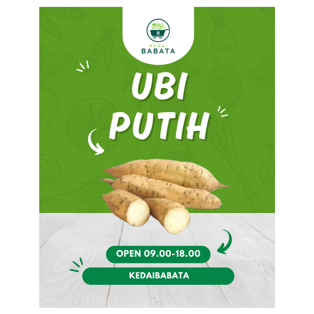 

Aneka Ubi Putih Merah Ungu Fresh Segar Kedai Babata Padang