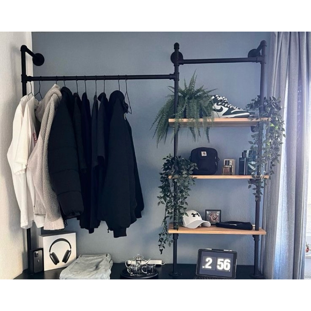 Rak industrial/Rak gantungan baju/Rak minimalis