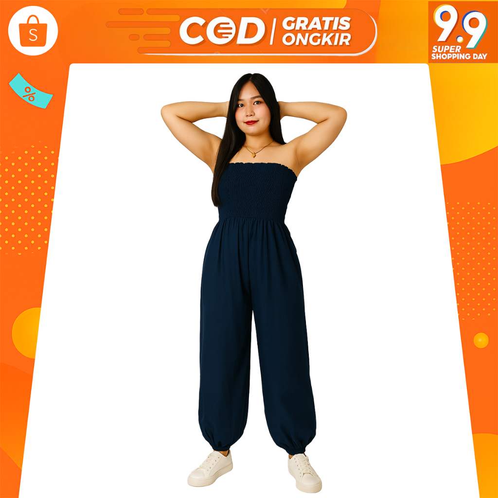 Jumpsuit aladin kemben pantai Bali wanita maxi