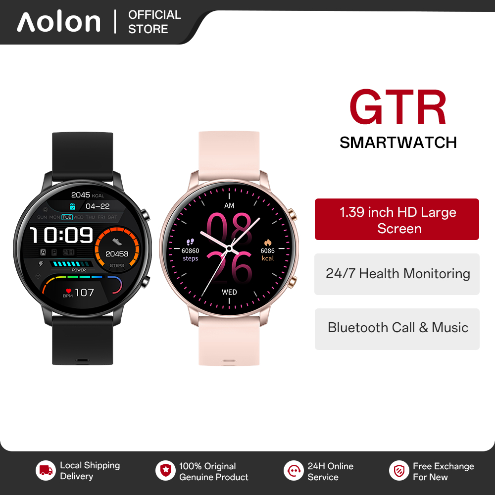 Aolon GTR Smartwatch Original Bluetooth Call Music Fasion Design Bulat Health monitoring sports mode