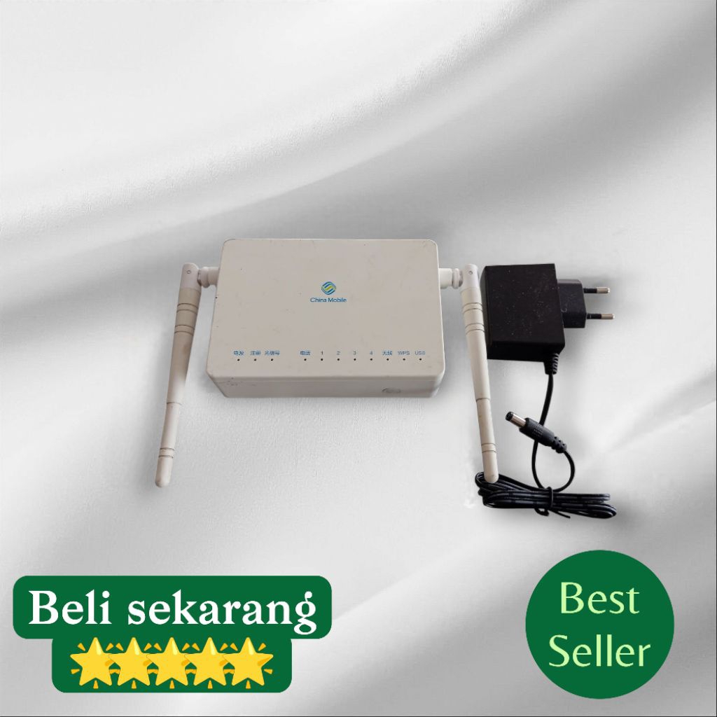 Modem XPON F663v9  plus Adaptor 12v01A putih