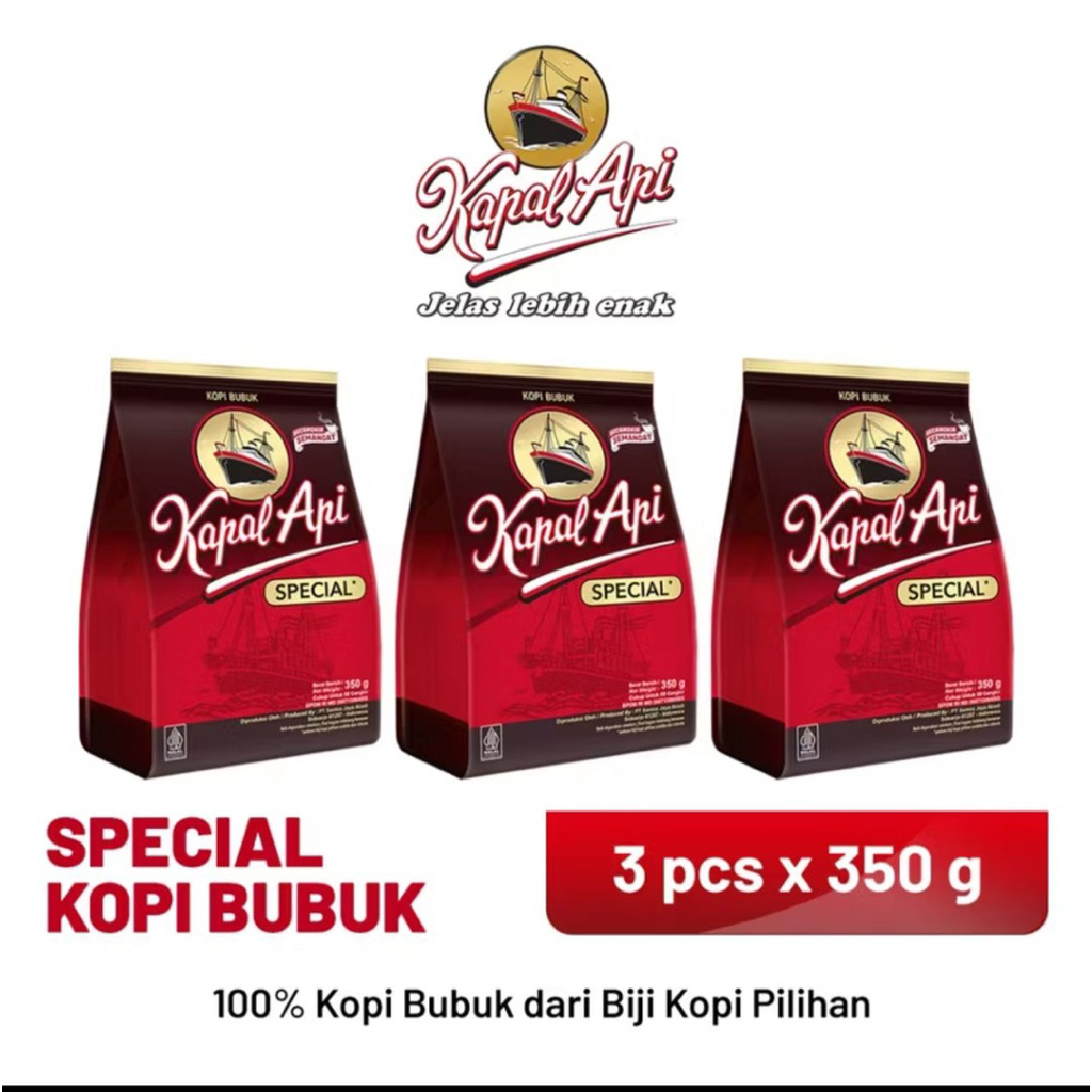

KOPI KAPAL API BUBUK 3pcs x 350gr