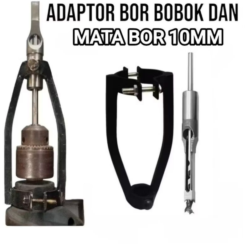 promo Dudukan bor bobok kayu +mata bor 10mm
