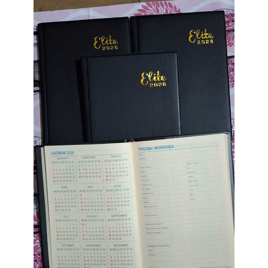 

Buku Agenda Elite Diary TH 2026 Premium Planner Organizer Bulanan