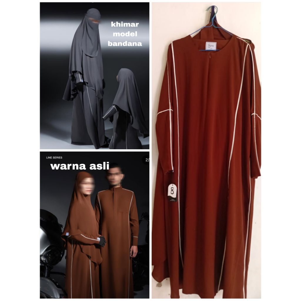 Set Line Abaya Khimar Bandana by Sofni