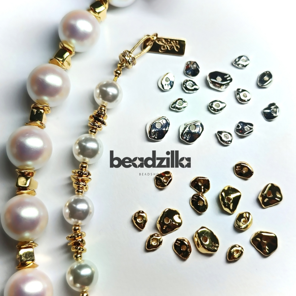 Spacer Irregular tidak beraturan Gold Filled 18k - bahan craft diy