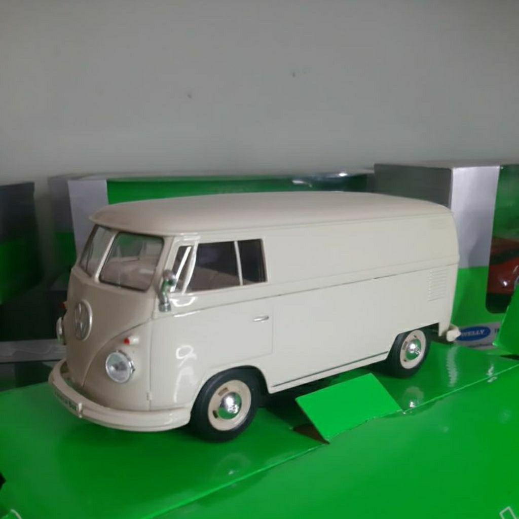 Diecast Welly Skala 1:24 Volkswagen T1 Bus 1963 Cream Baru Bukan Bekas Komplit
