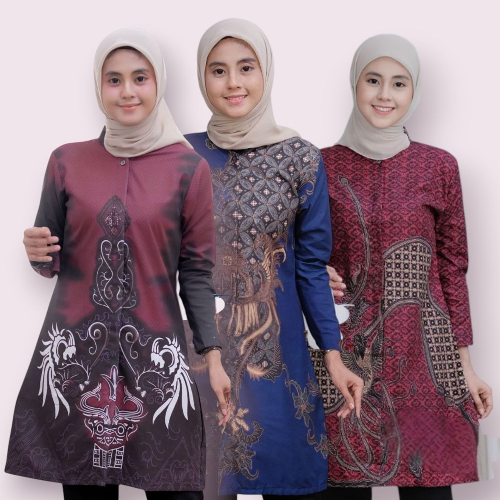 Baju tunik batik baju batik perempuan