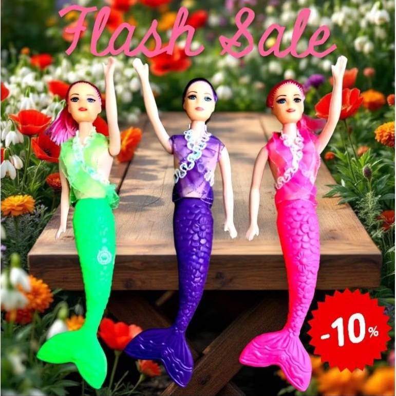 MAINAN BONEKA PUTRI DUYUNG CANTIK ANAK DEWASA PUTRI MERMAID | BERBIE DOLL MERMAID TERMURAH