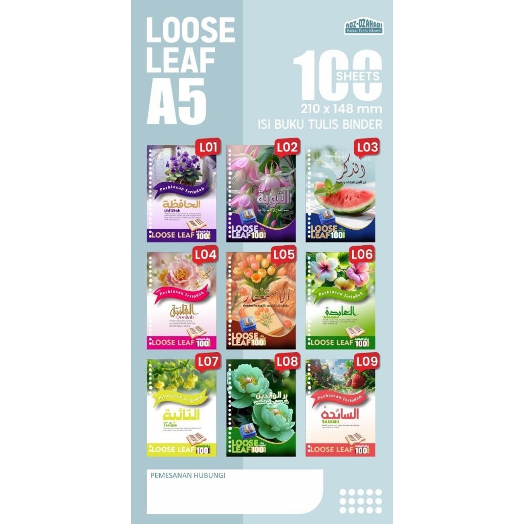 

Loose leaf Isi Binder A5 Adz Dzahabi Islami