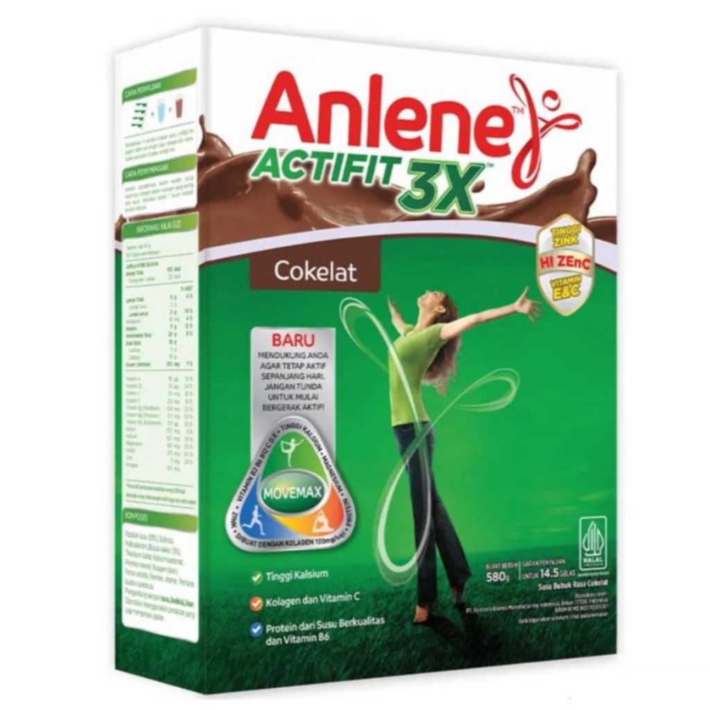 

Anlene Actifit 3x Susu Bubuk Dewasa 240gr Cokelat. Nutrisi Tinggi untuk kesehatan Tulang Sendi & Otot