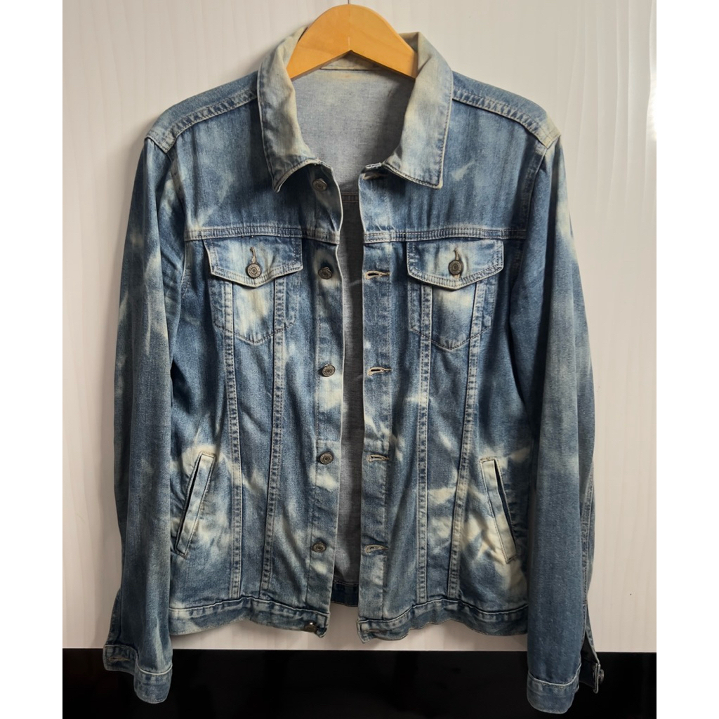 jacket jeans unisex pria atau wanita kancing preloved