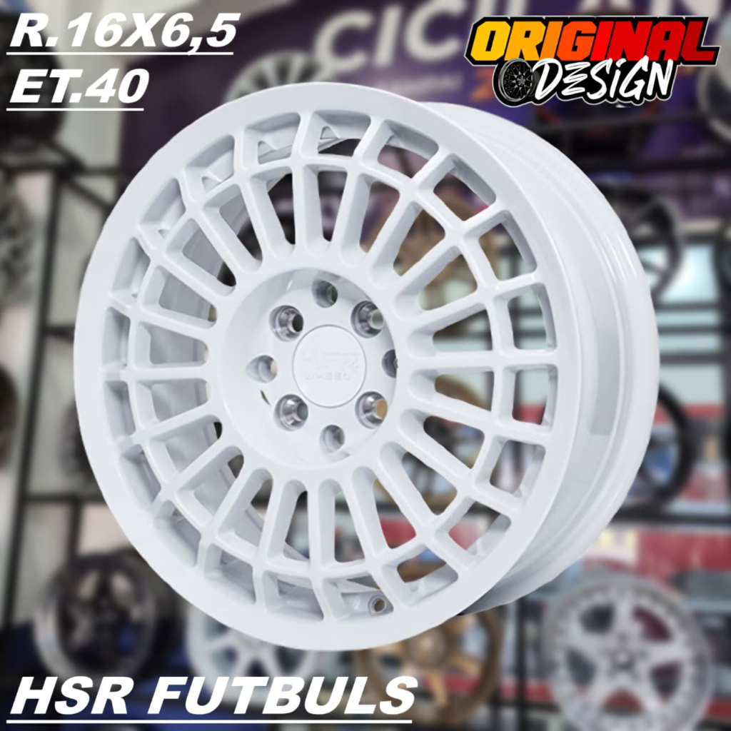 Pelek Mobil AVANZA, XENIA, ETIOS, RIO, Ring 16 HSR FUTBULS R16 Warna Putih