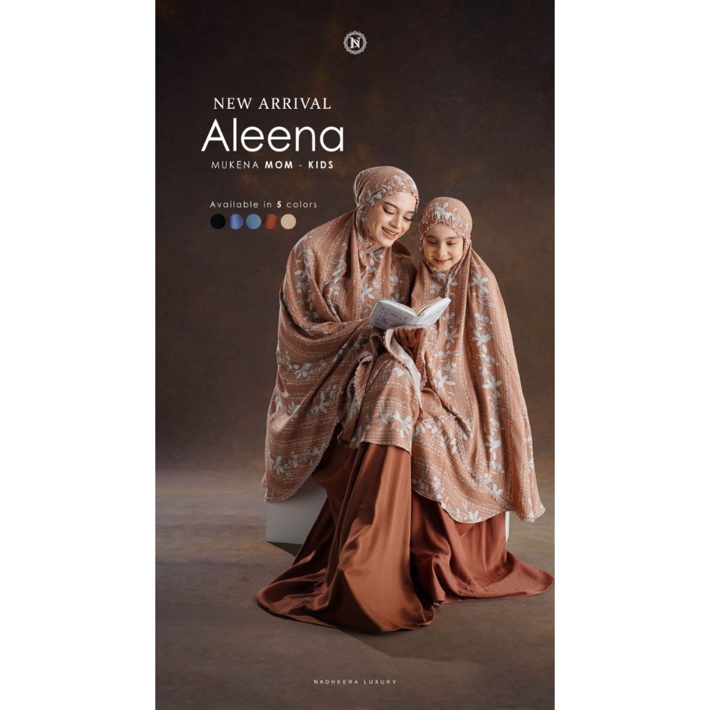 Mukena Couple Ibu dan Anak Aleena Mukena By Nadheera Luxury / Mukena Nadheera Promo / Mukena Anak