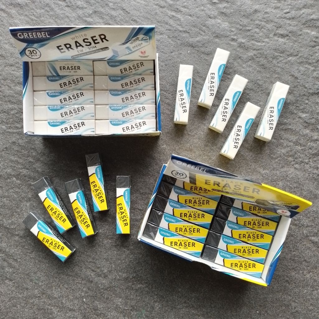 

Penghapus Stip Eraser Greebel | Hitam | Putih | Besar ( Pak ) [ Original ]