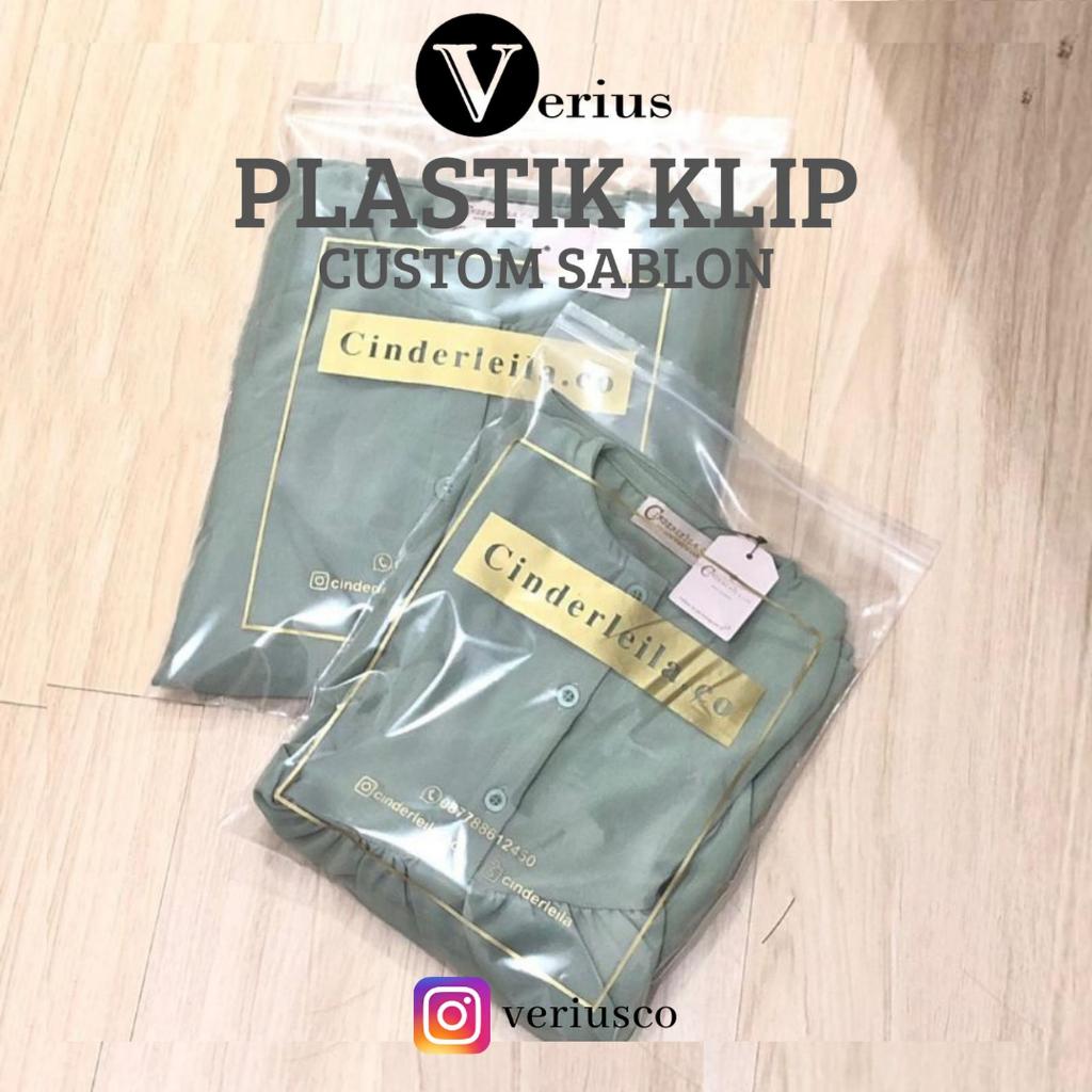 Plastik Klip Ziplock Custom / Plastik Zipper Sablon Packing Baju
