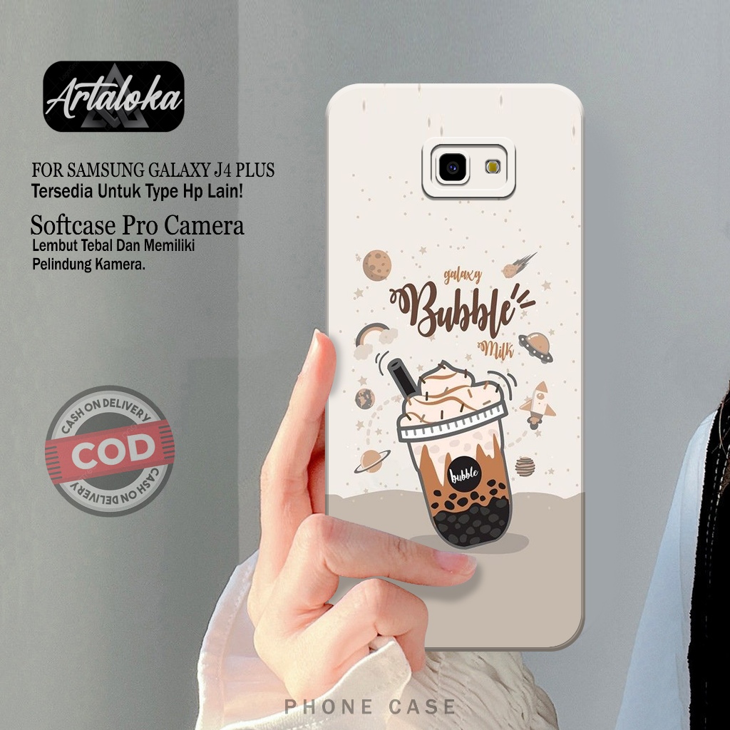 Softcase Hp Samsung Galaxy J4 Plus Fashion Case Boba  Case Samsung Galaxy J4 Plus Silikon TPU Pro Ca