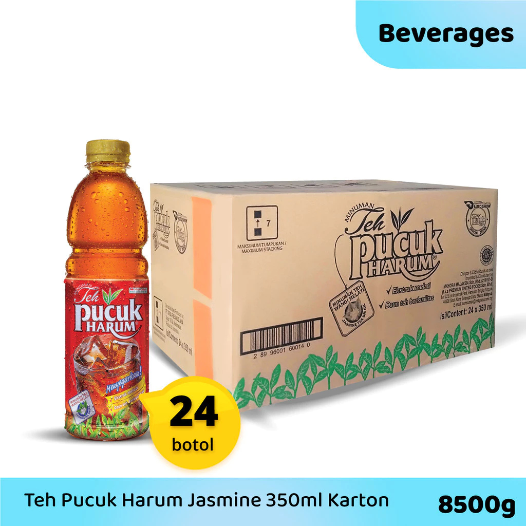 

Teh Pucuk Harum Jasmine 1 Karton, Isi 24 Botol, Kemasan 350ml