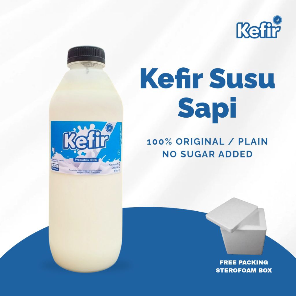

SUSU KEFIR SAPI PLAIN 1 LITER ORIGINAL TERMURAH - SUSU OLAHAN FERMENTASI, SUSU KEFIR KETO