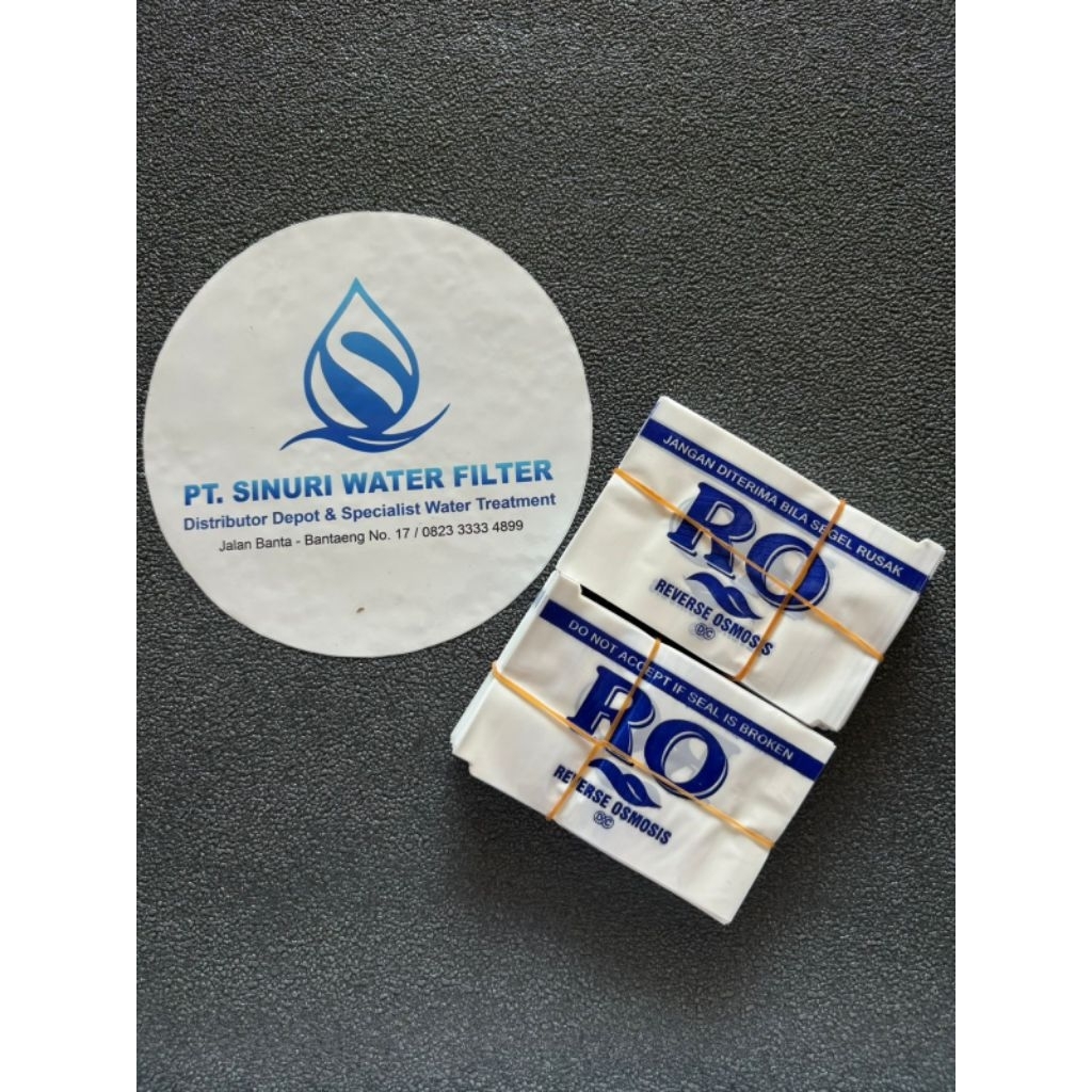 Segel Galon RO putih 1000 pcs tulisan biru