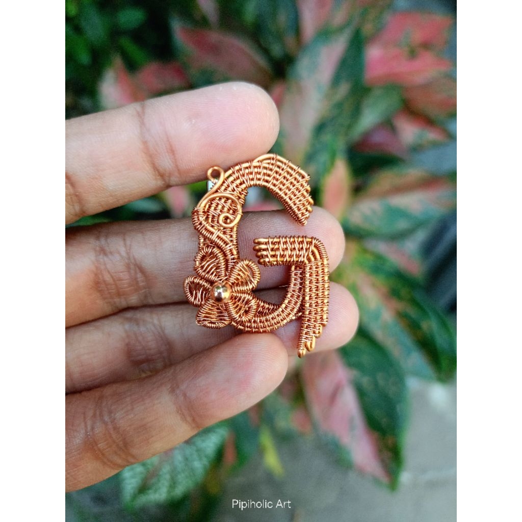 Bros INISIAL dari Kawat Tembaga | Bros Wire | Bros Handmade Tembaga