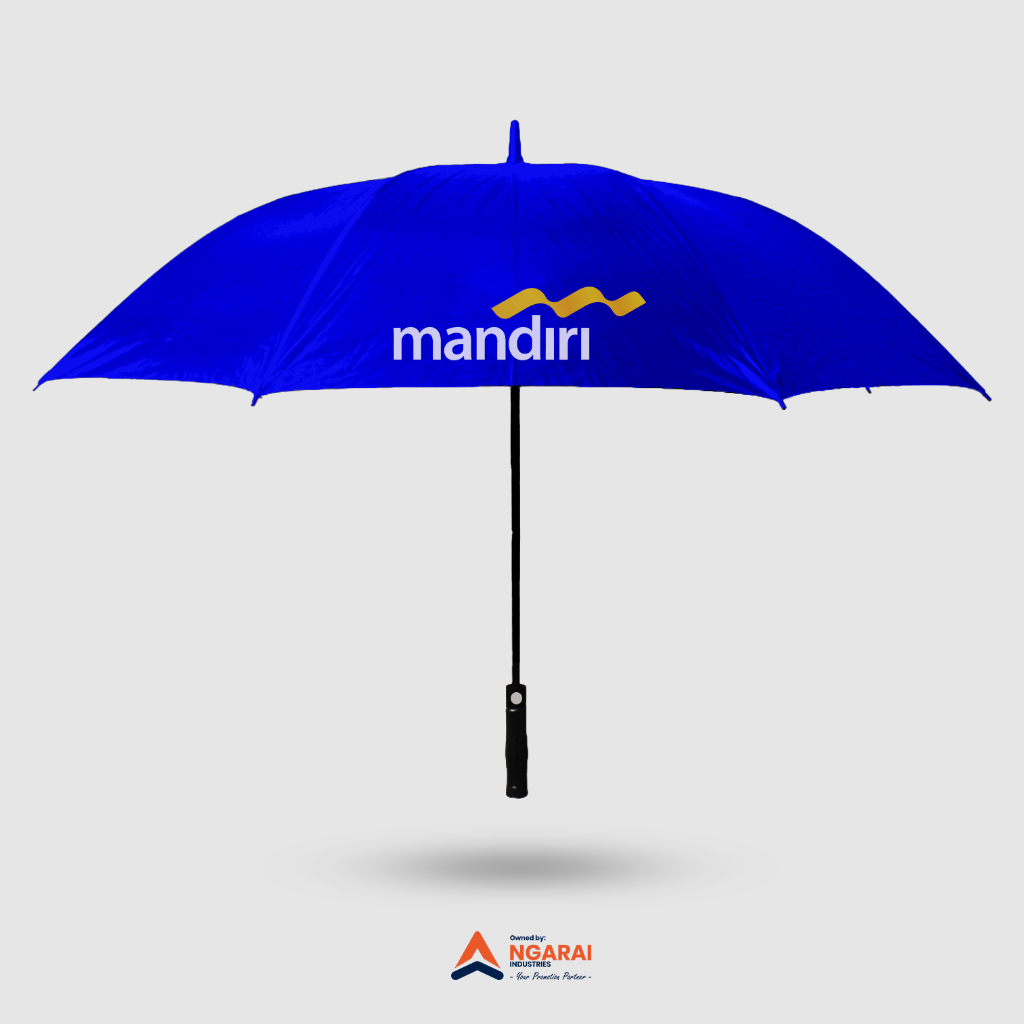 READY STOCK Ngarai Payung Golf Otomatis Souvenir Promosi Bank Mandiri