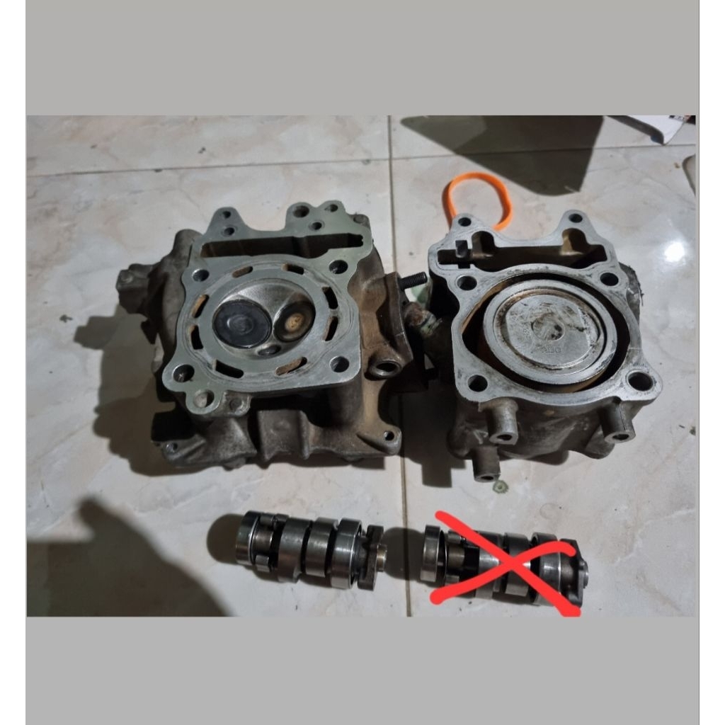 PAKET BORE UP 130CC VARIO KZR. blok 54mm head standar porting polish noken as BRT R7