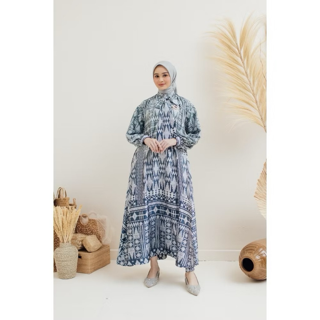 Tapis Dress Deep Sea by Wearing Klamby [Gamis Wanita]