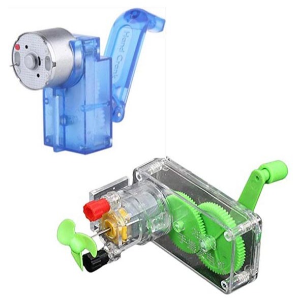 Mini Generator Listrik Tangan Mini - Hand Crank Electricity Generator - Untuk Pendidikan