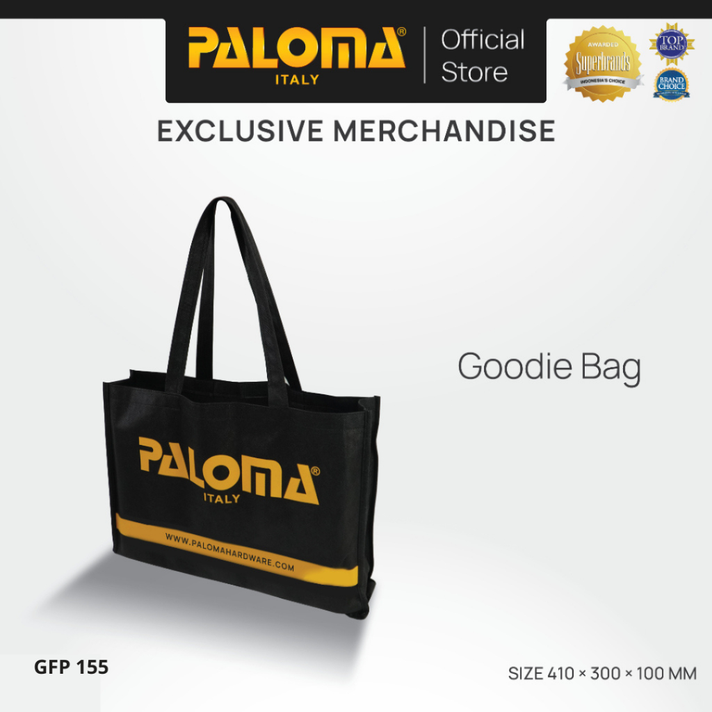 PALOMA GFP 155 Goodie Bag Goodiebag Tas Belanja Handle Lipat Samping Goody Black Hitam